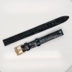 Vintage Unused Piaget 18 Karat Gold & 9mm Leather Wrist Watch Band