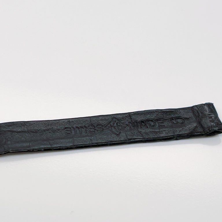 Vintage Unused Piaget 18 Karat Gold and 9mm Leather Wrist Watch Band