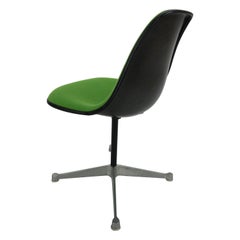 Vintage Upholstered and Contractor Base Eames Swivel Chair for Herman Miller