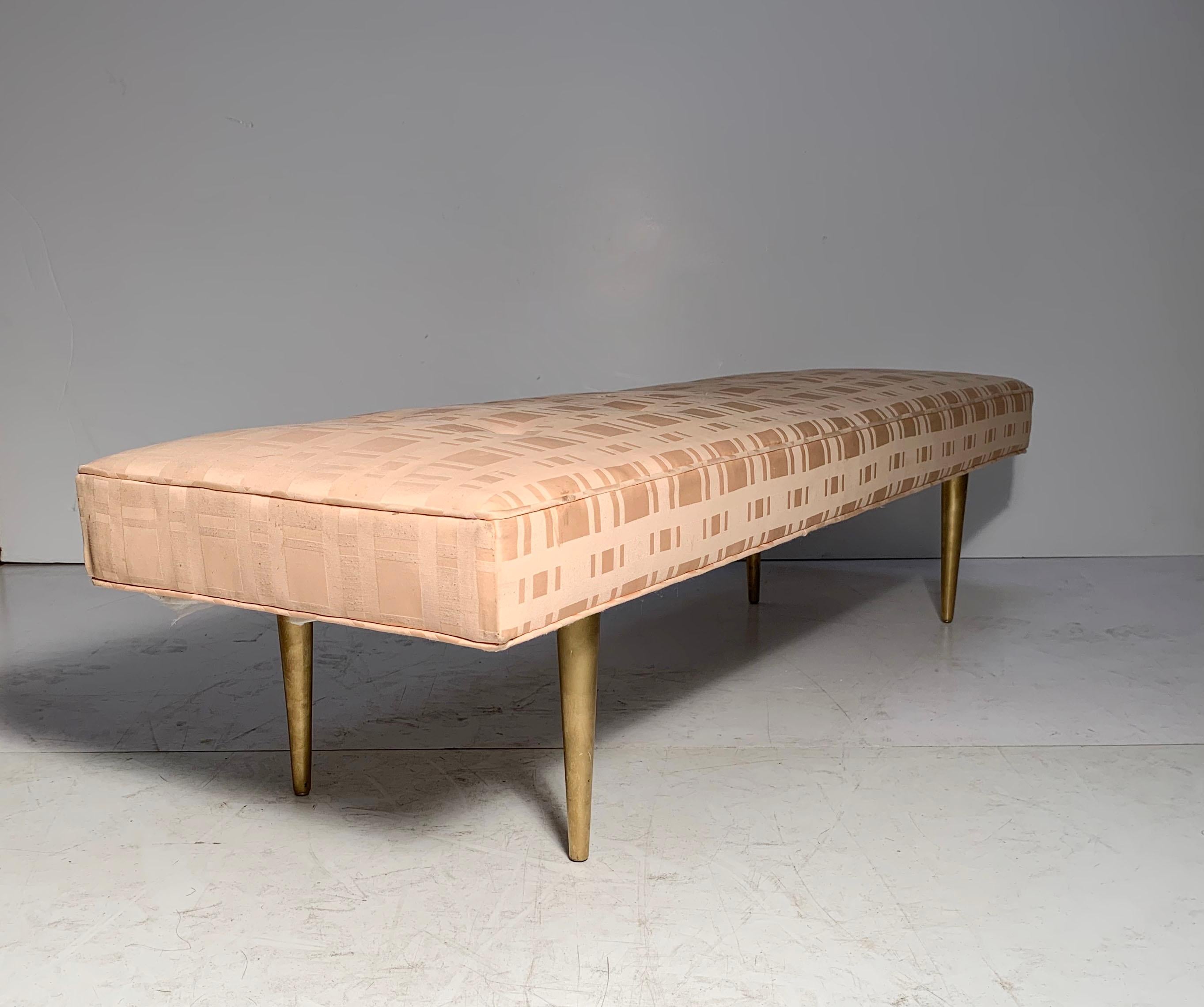 Mid-Century Modern Vintage Upholstered Bench by Milo Baughman