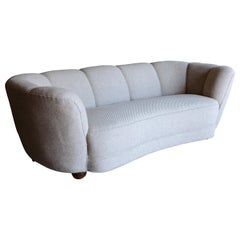 Vintage Upholstered Cabinetmaker Sofa From Denmark, Circa 1950