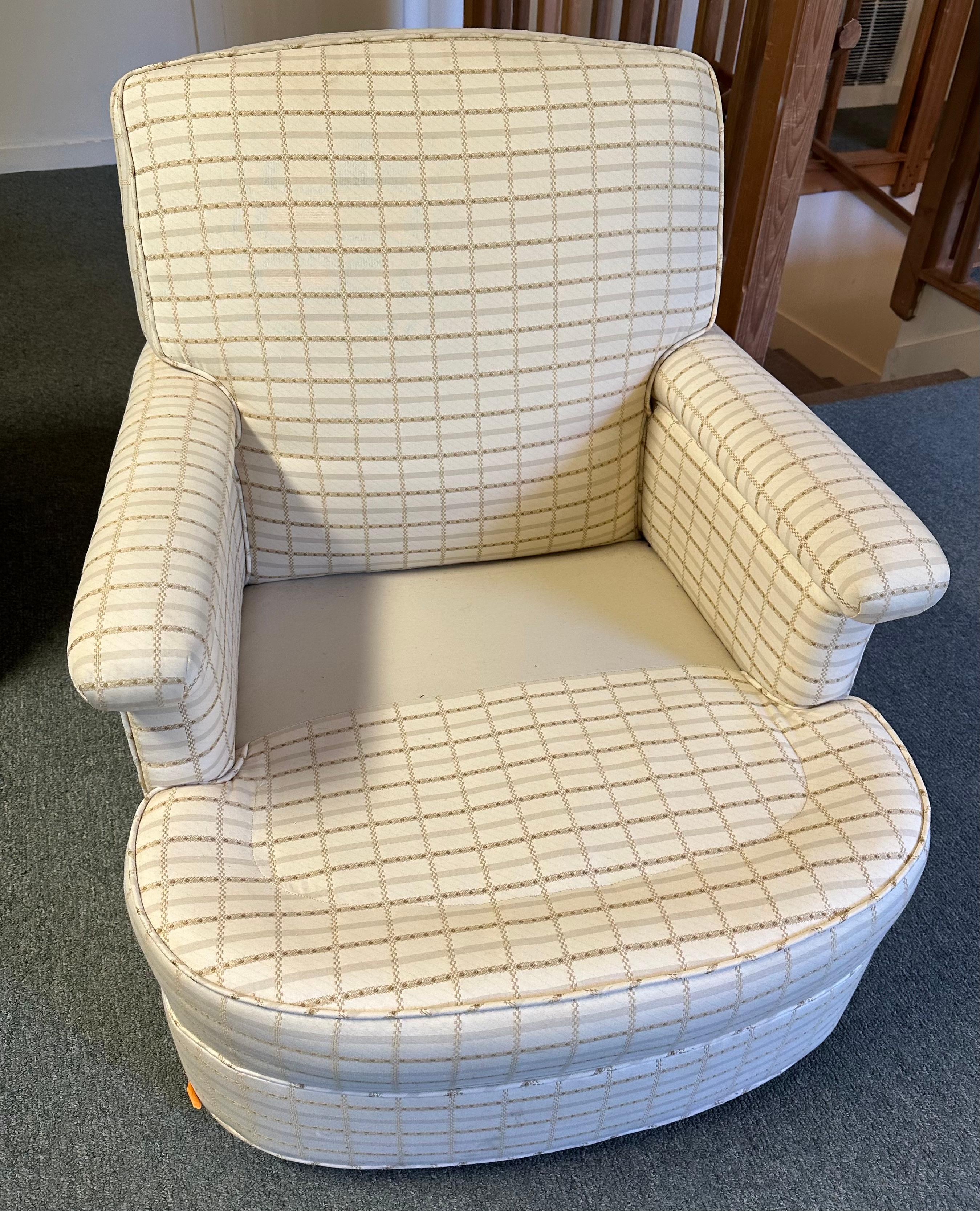 Gepolsterte Vintage-Loung-Stühle, 2 verfügbar im Zustand „Gut“ im Angebot in Sheffield, MA
