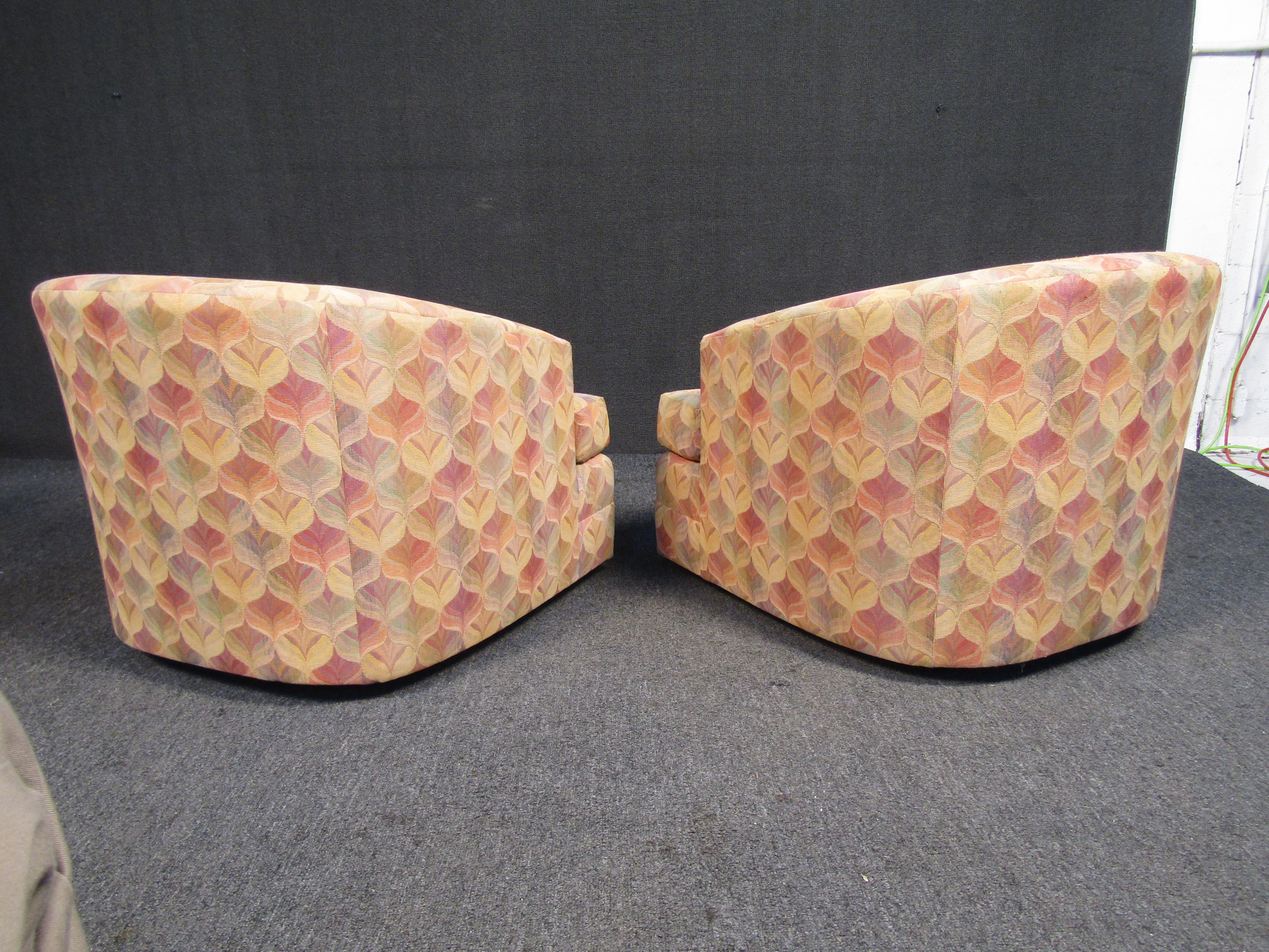 Mid-20th Century Vintage Upholstered Lounge Chairs For Sale