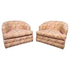 Vintage Upholstered Lounge Chairs