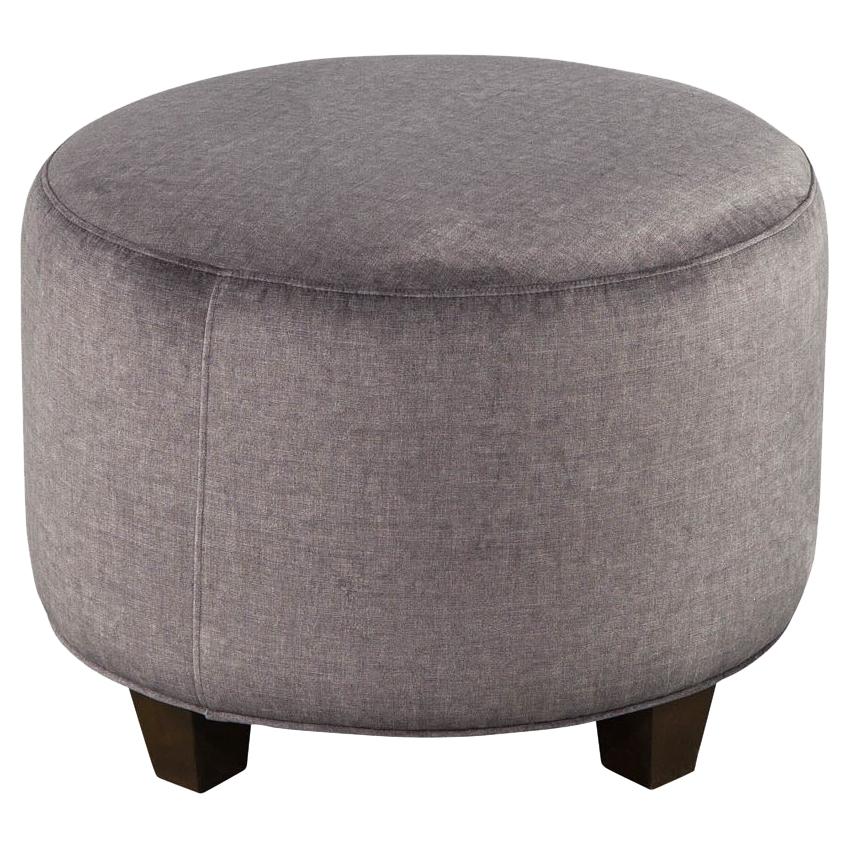 Vintage Upholstered Mid-Century Modern Ottoman Stool