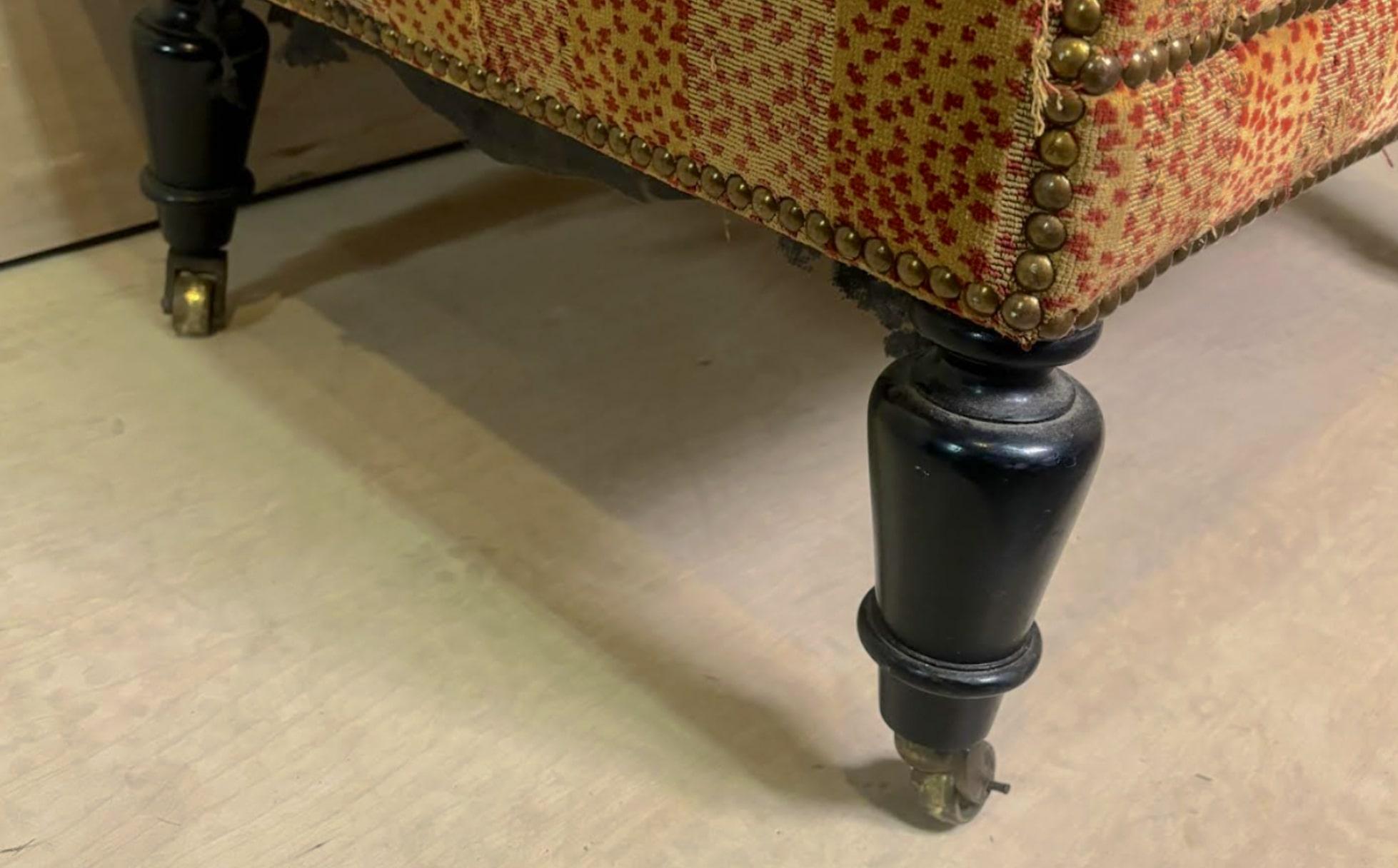 Unknown Vintage Upholstered Peacock Chair For Sale
