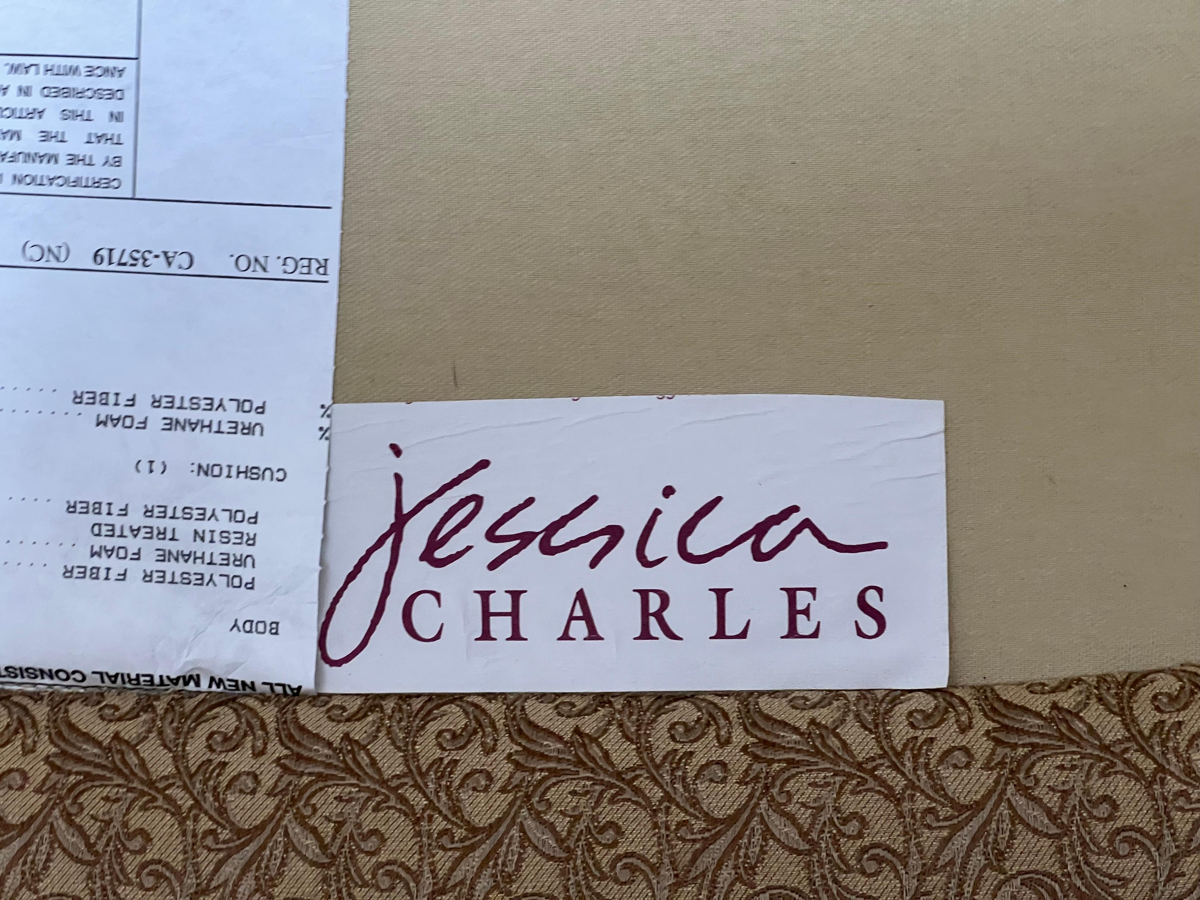 Vintage gepolsterter schaukelstuhl und osmane von Jessica Charles (Amerikanische Klassik) im Angebot