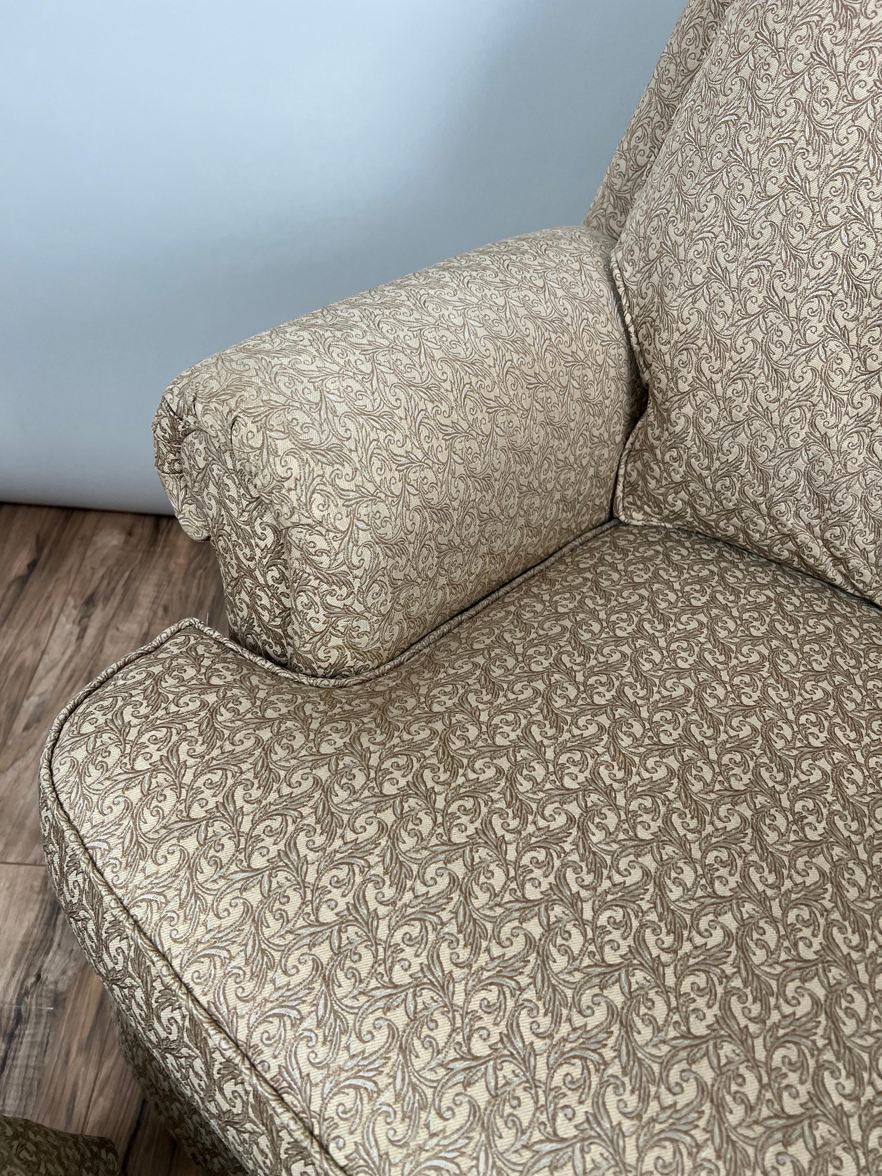 Vintage gepolsterter schaukelstuhl und osmane von Jessica Charles (21. Jahrhundert und zeitgenössisch) im Angebot