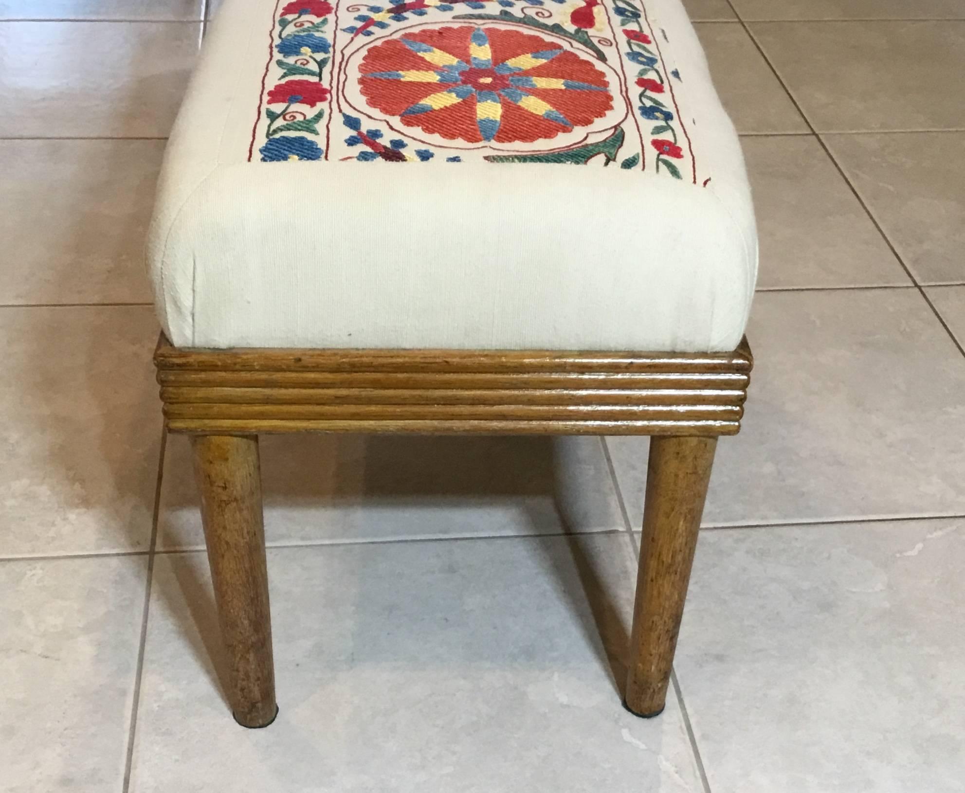 American Vintage Upholstered  Stool