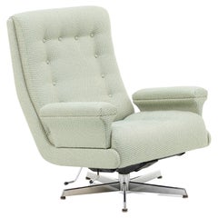 Vintage Upholstered Swivel Office Chair
