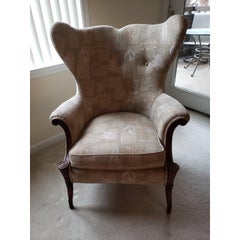 Vintage Upholstered Wingback Chair