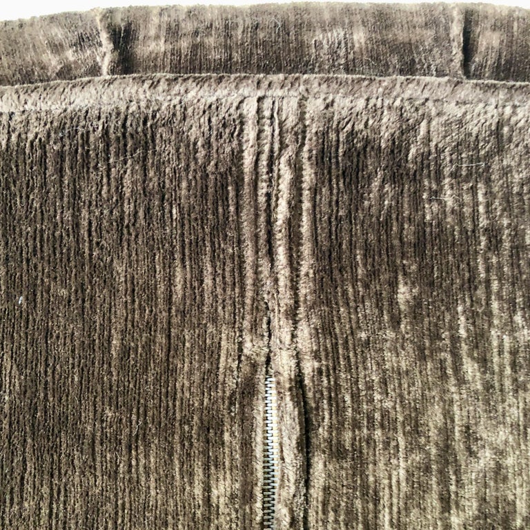 Vintage Uphostered Headboard with Linen Velvet Slipcover by Anichini at