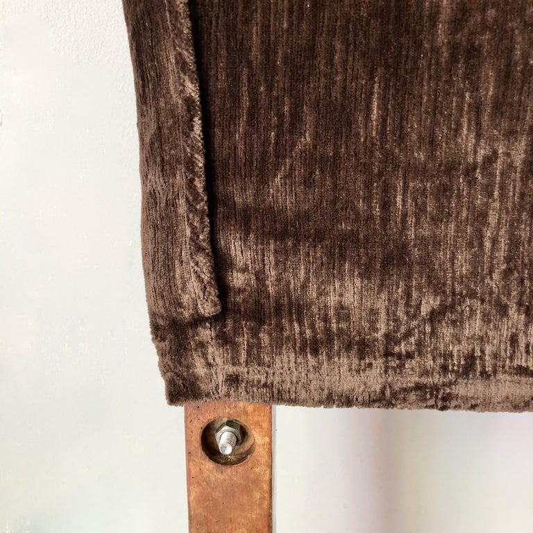 Vintage Uphostered Headboard with Linen Velvet Slipcover by Anichini at