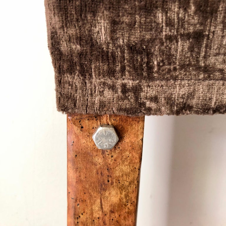 Vintage Uphostered Headboard with Linen Velvet Slipcover by Anichini at