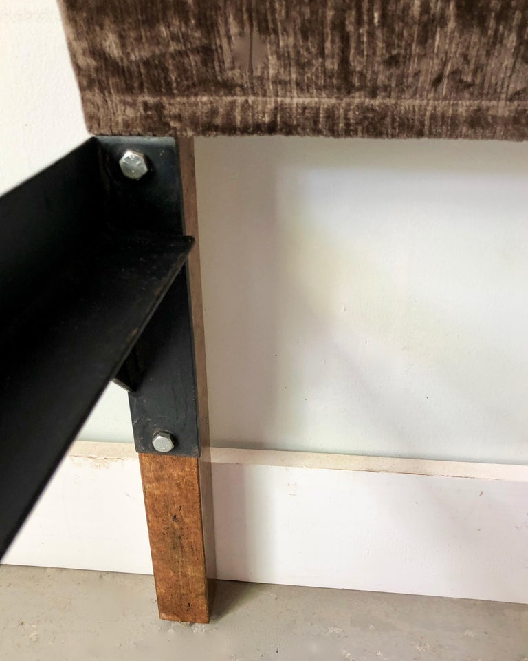 Vintage Uphostered Headboard with Linen Velvet Slipcover by Anichini at