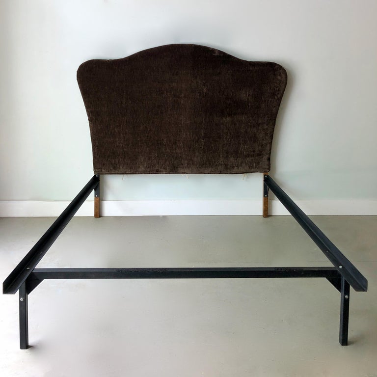 Vintage Uphostered Headboard with Linen Velvet Slipcover by Anichini at