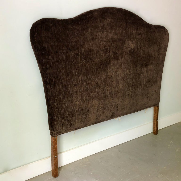 Vintage Uphostered Headboard with Linen Velvet Slipcover by Anichini at