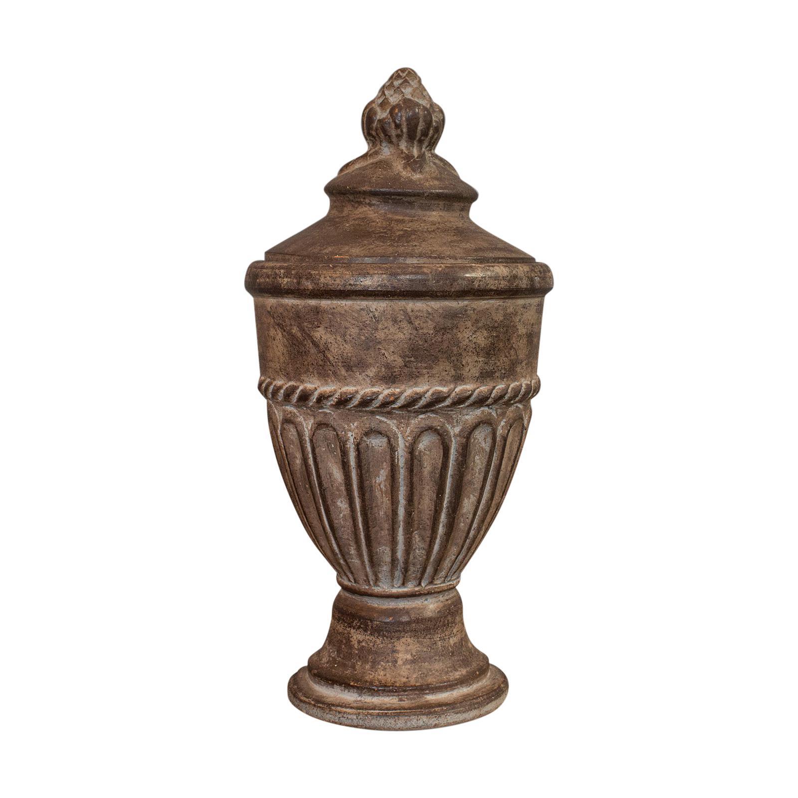 Vintage Urn, English, Terracotta, Decorative, Garden, Fireside
