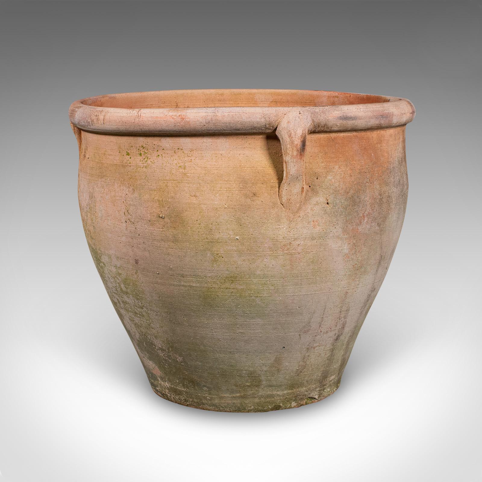 Mid-20th Century Vintage Urn Planter, Italian, Terracotta, Patio Jardiniere, Mid Century, C.1960 For Sale