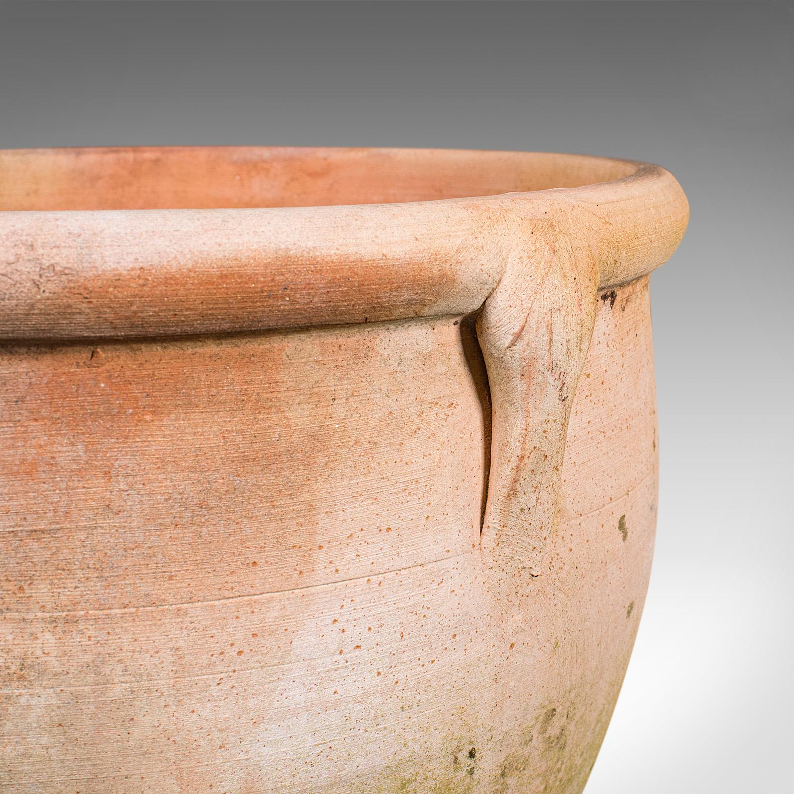Vintage Urn Planter, Italian, Terracotta, Patio Jardiniere, Mid Century, C.1960 For Sale 3