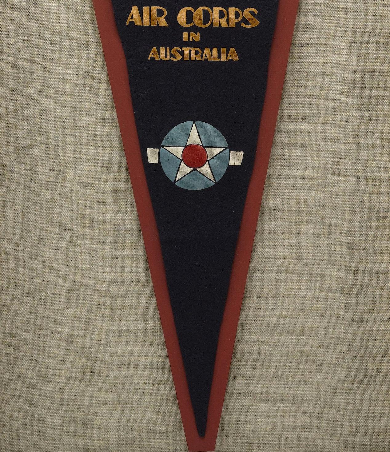 Australian US Air Corps in Australia Vintage Military Pennant, circa WWII For Sale