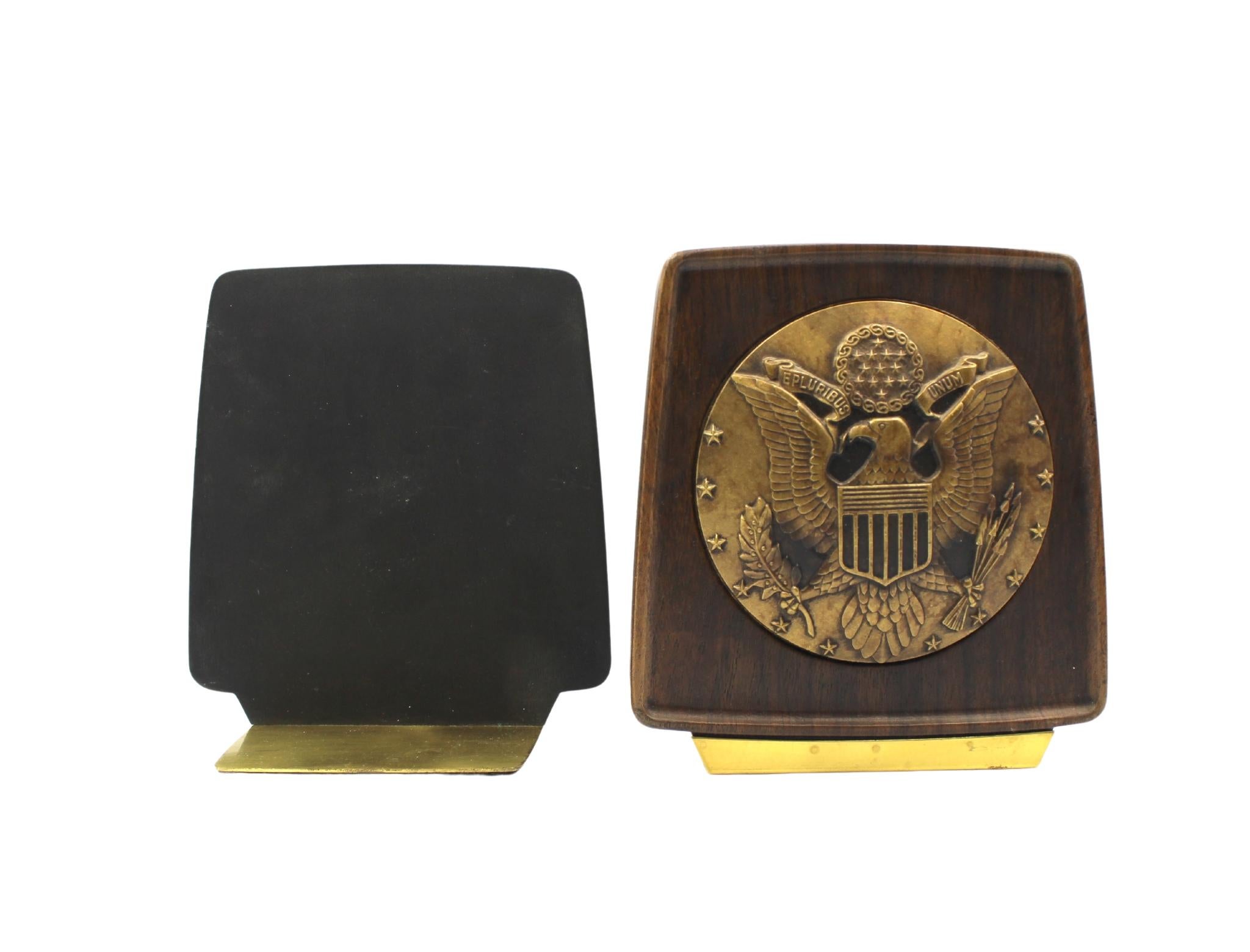 Molded Vintage U.S. Great Seal Bookends, Circa 1950s