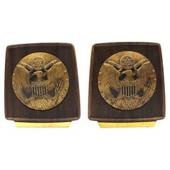 Used U.S. Great Seal Bookends, Circa 1950s