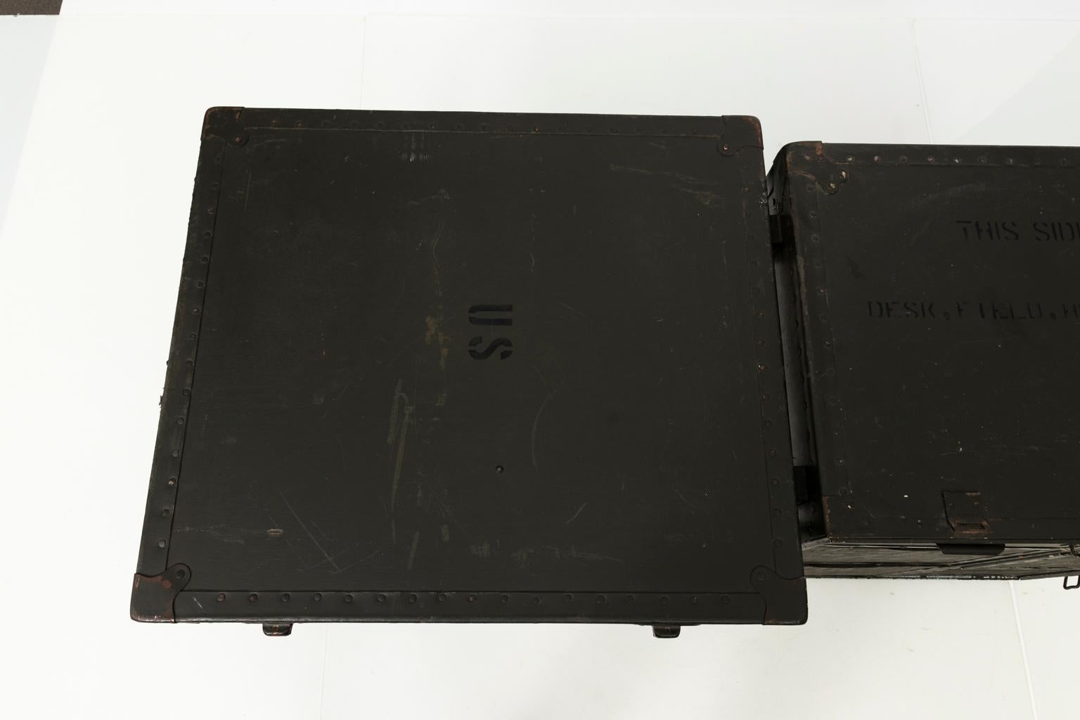 Scrivania portatile da campo dell'esercito americano vintage 3