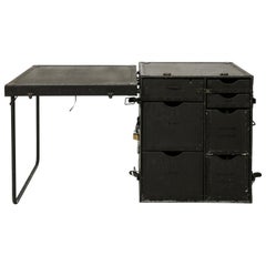 Scrivania portatile da campo dell'esercito americano vintage