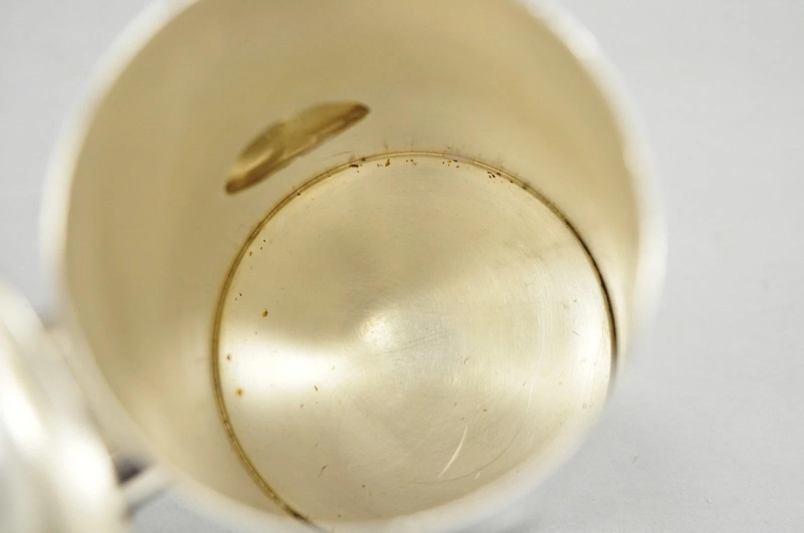 Vintage US Navy Art Deco versilbert Kaffee Tee Topf Wasserkocher w / hölzernen Griff im Angebot 2