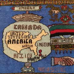 Vintage USA/Afghanistan Alliance Rug