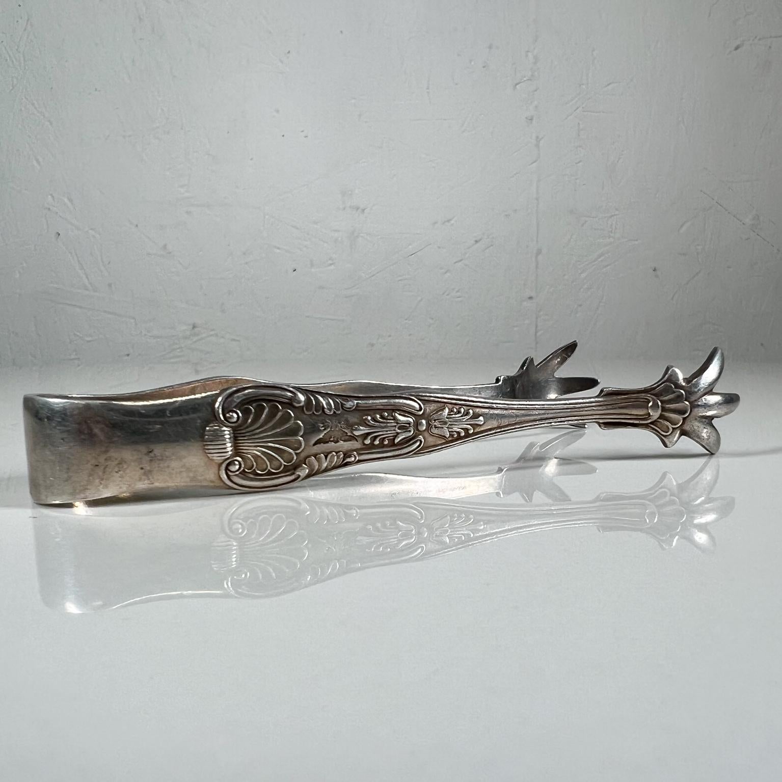 Mid-20th Century Vintage USN Claw Sugar Ice Tongs Decorative Design Navy Silver Eagle For Sale