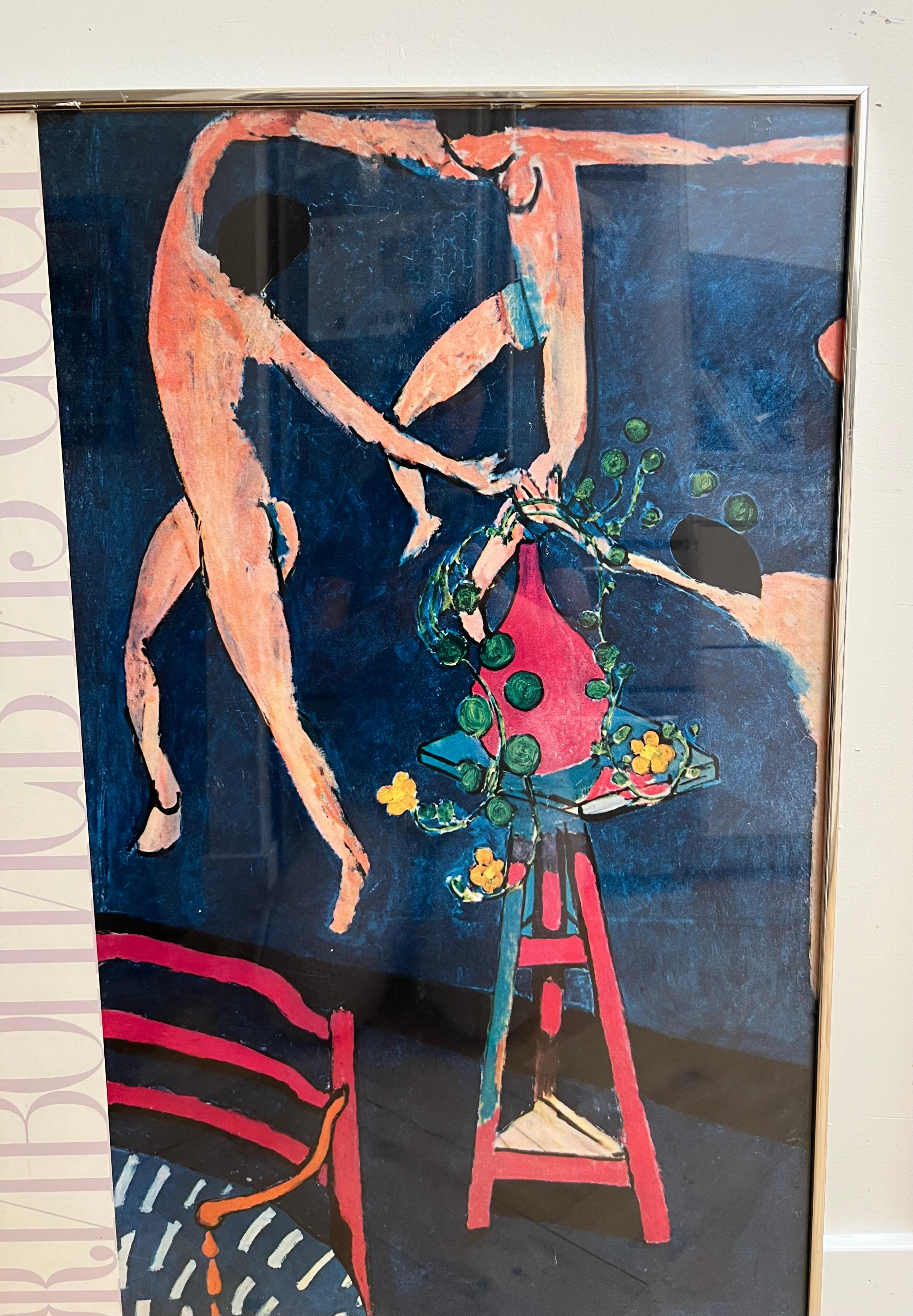 Vintage USSR Matisse exhibition poster, framed behind glass, 1973 4