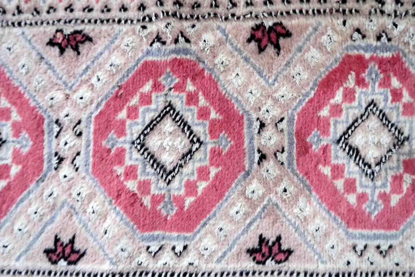 Uzbekischer Bukhara-Teppich, 1970er Jahre, 1C873 im Zustand „Gut“ im Angebot in Bordeaux, FR