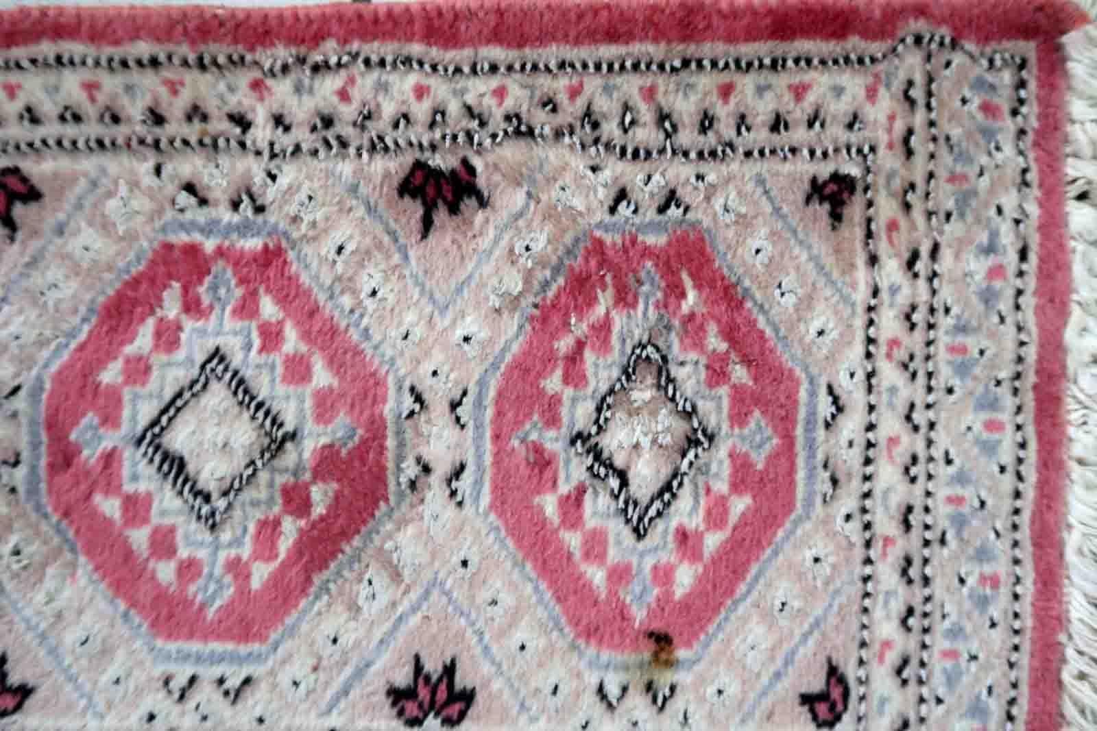 Vintage Uzbek Bukhara Mat, 1970s, 1C873 For Sale 1