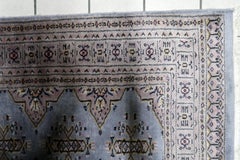 Vintage Uzbek Bukhara Rug – 1950s Wool Weaving 3.1' x 4.8' - 1C1235