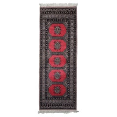 Vintage Uzbek Bukhara Runner – 1960s Hand‑Knotted Wool Rug 2.1' x 5.6' - 1C1241