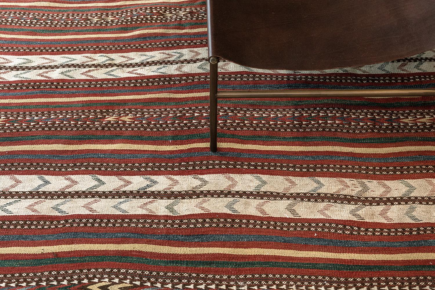 Mid-20th Century Vintage Uzbek Kilim For Sale