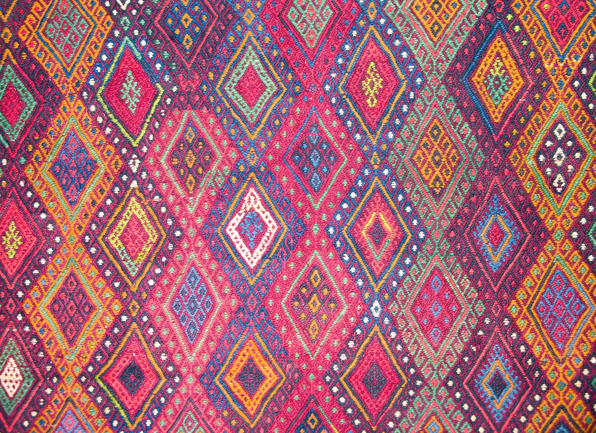 Vintage Uzbek Sumak Rug For Sale 4
