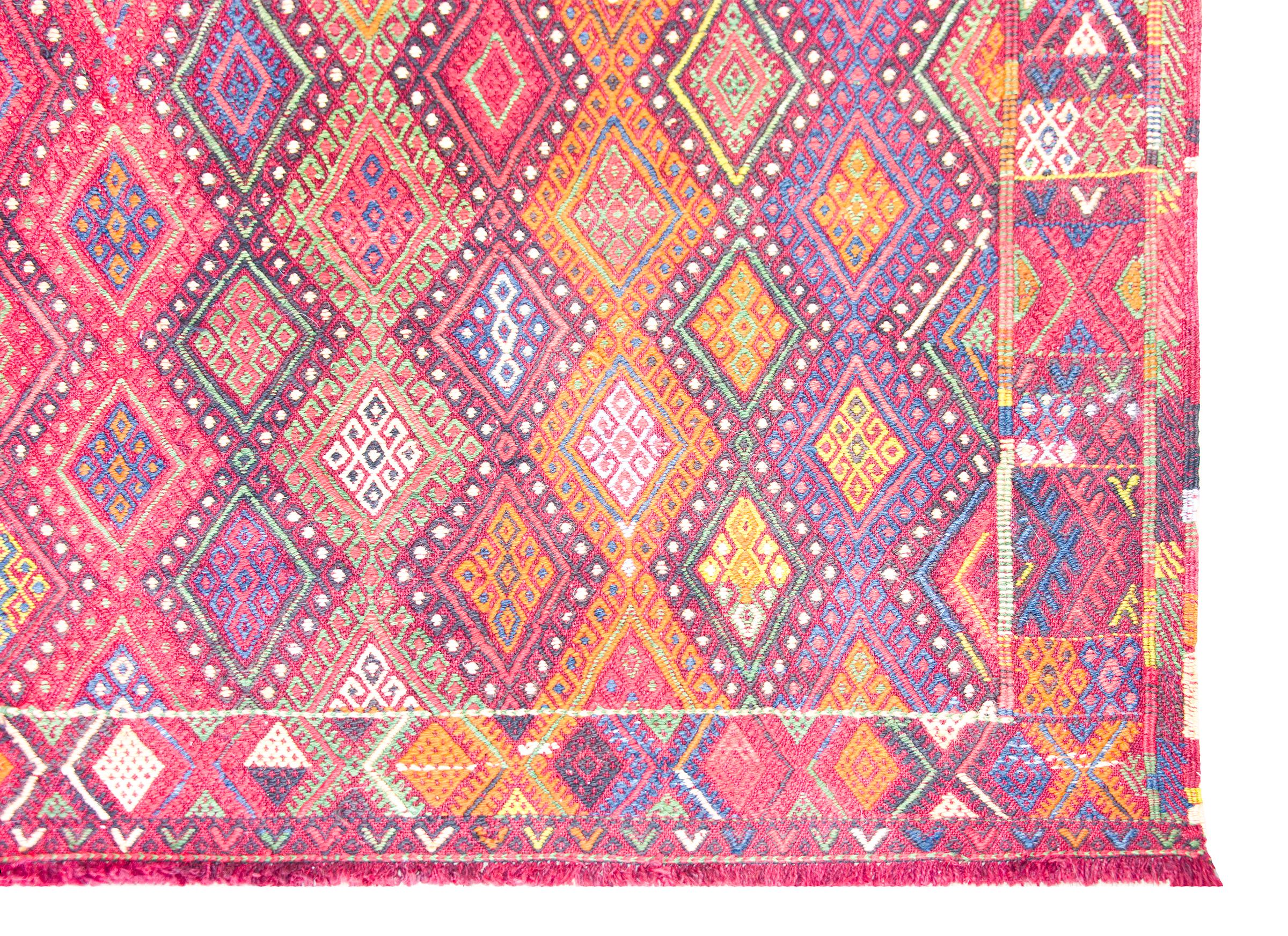 Vintage Uzbek Sumak Rug For Sale 6