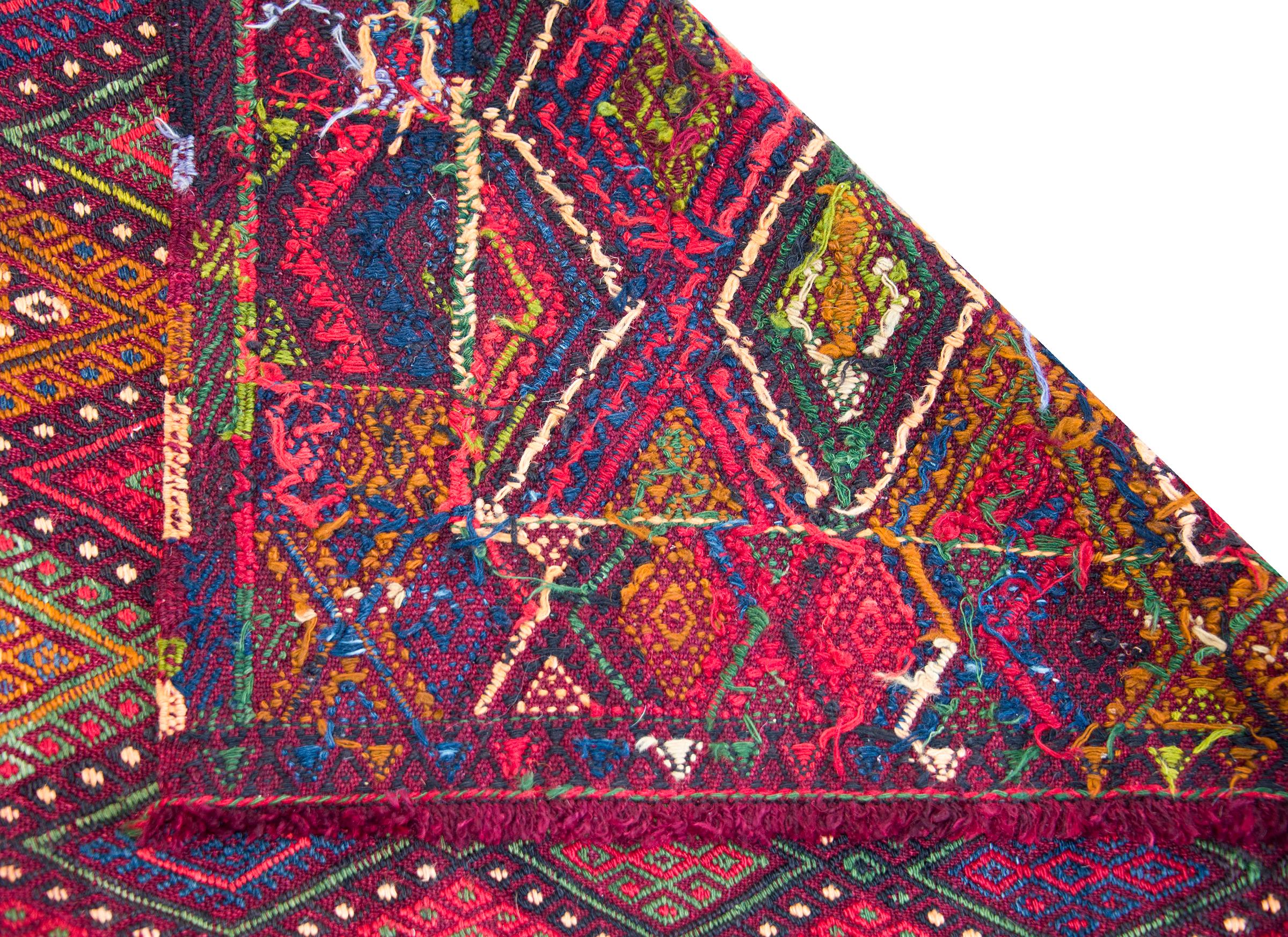 Vintage Uzbek Sumak Rug For Sale 7