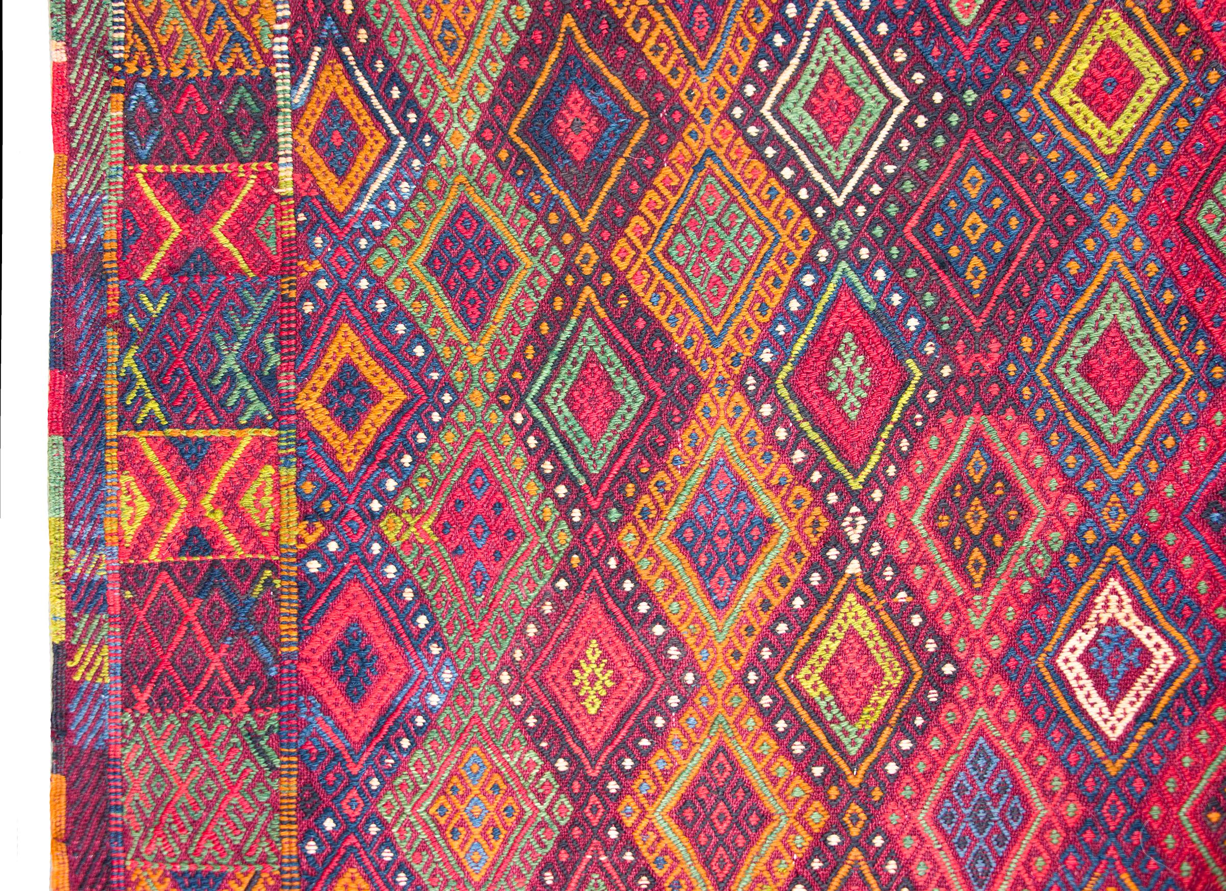 20th Century Vintage Uzbek Sumak Rug For Sale