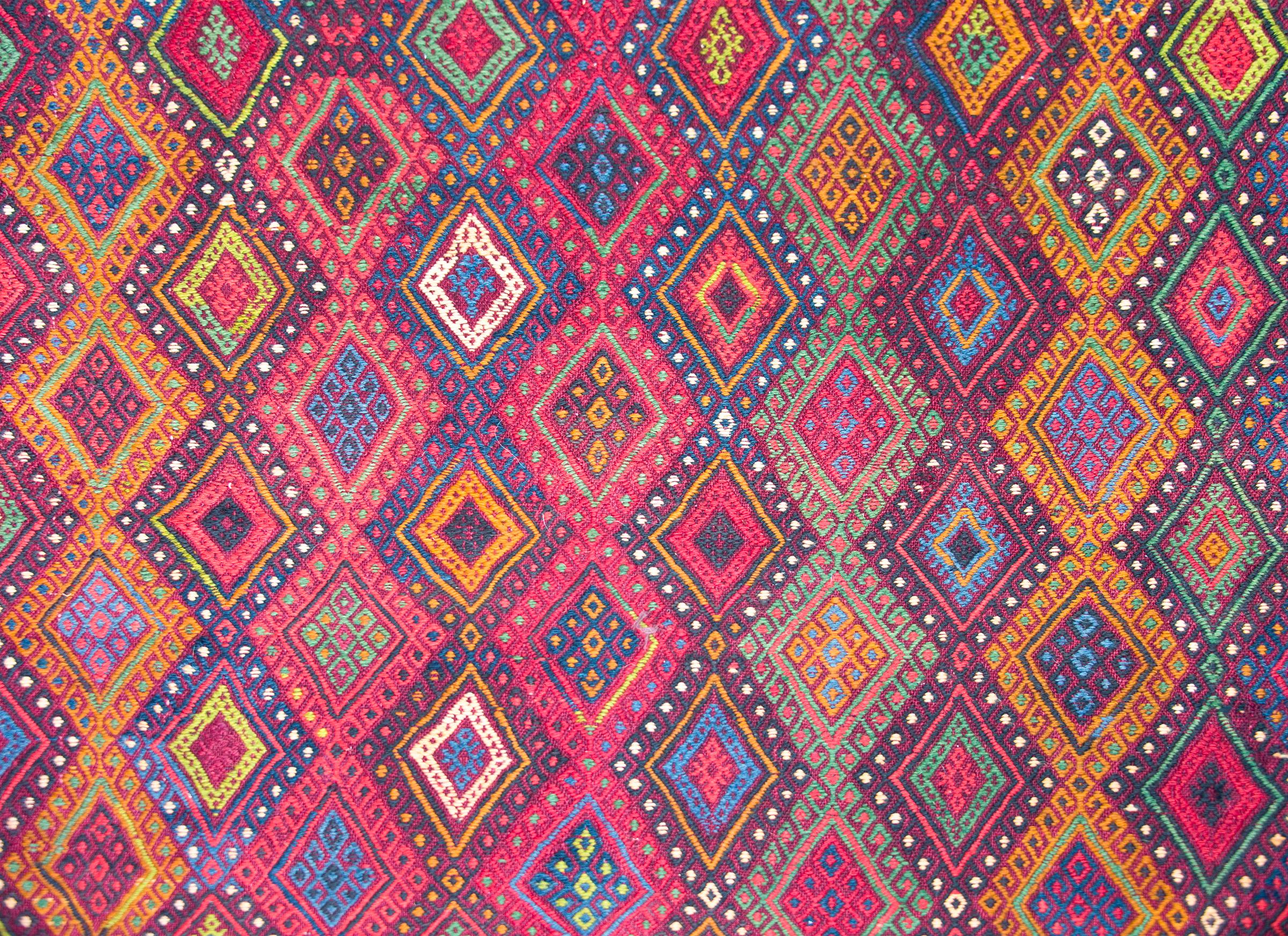Vintage Uzbek Sumak Rug For Sale 2