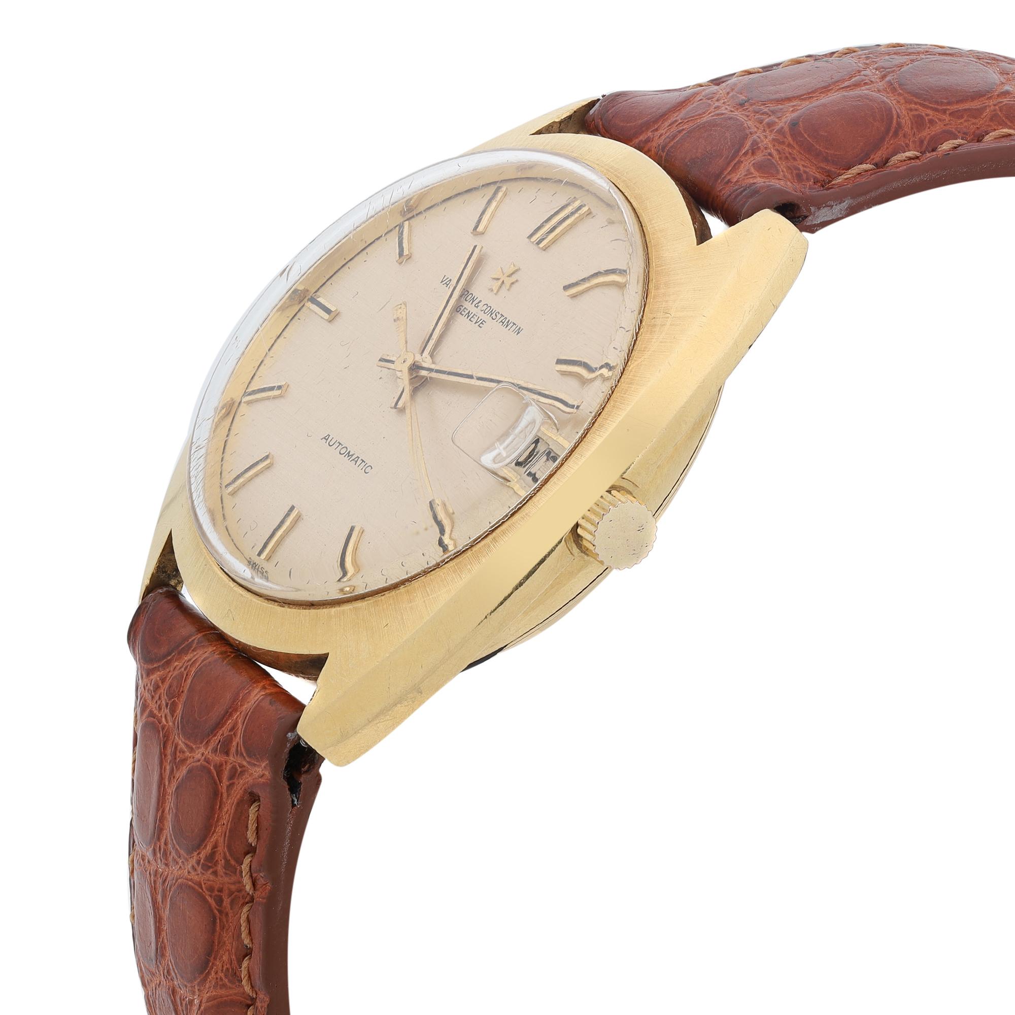 Men's Vintage Vacheron Constaintin 18k Gold Champagne Dial Automatic Watch 7397