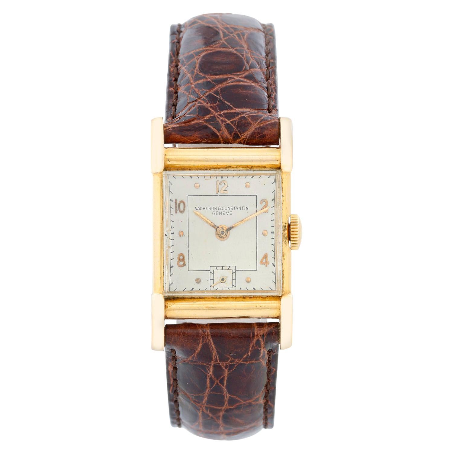 Vintage Vacheron Constantin 18 Karat Gold Art Deco Men's Watch