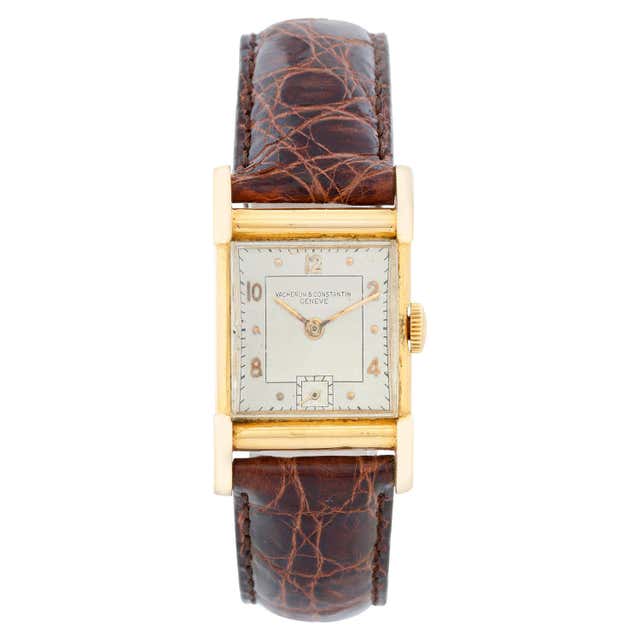 Vintage Vacheron Constantin 18 Karat Gold Art Deco Men's Watch at 1stDibs