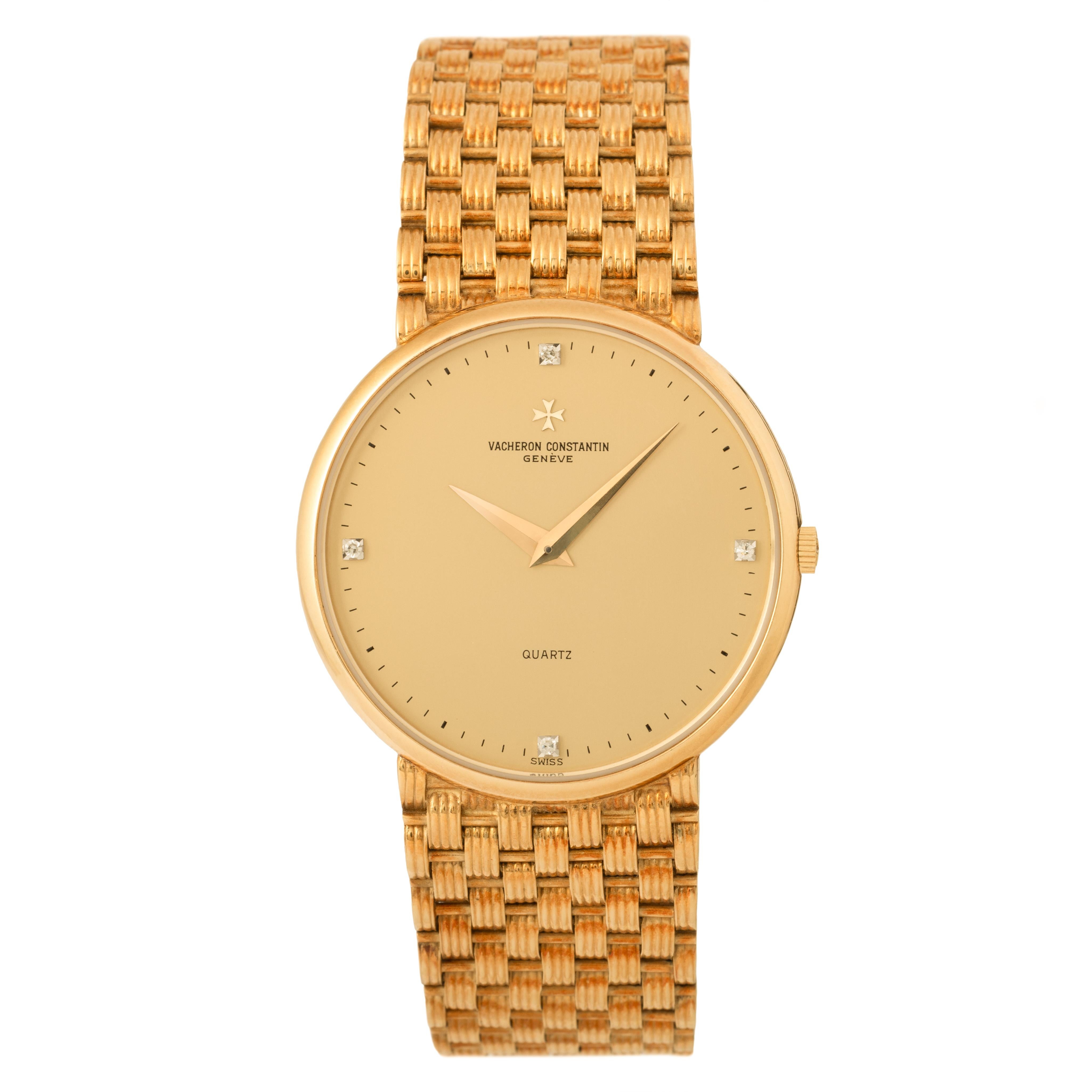 Vintage Vacheron Constantin 18 Karat Gelbgold 32mm Zifferblatt, Vintage (Moderne) im Angebot