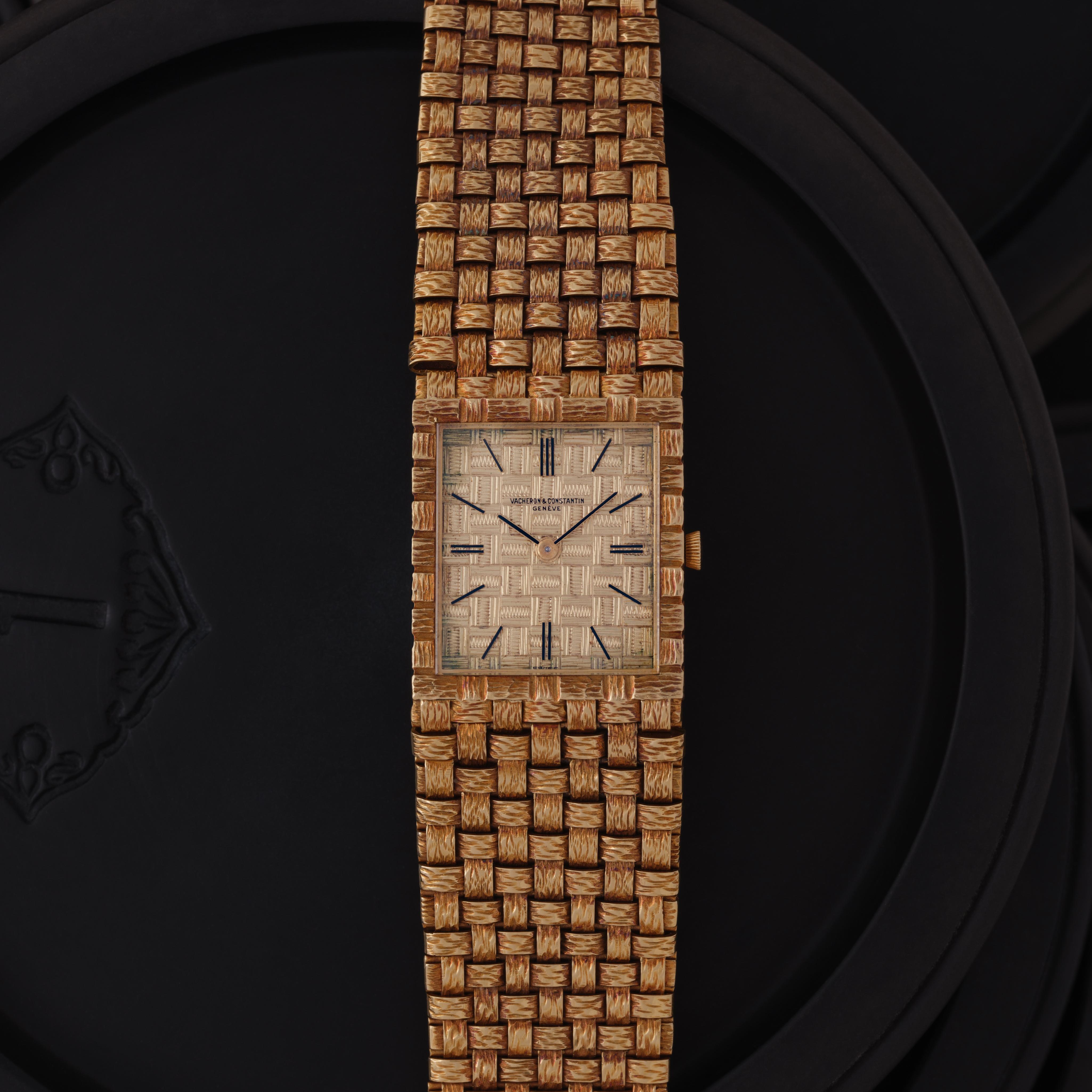 Vintage Vacheron Constantin Mesh Doll Modello 33030 Oro giallo 18 carati, Movimento manuale, Made in Switzerland c.C.

Fabbricante: Vacheron Constantin
Model No: 33030
Anno: 1970
Materiale: Oro giallo 18k
Quadrante: Oro
Misura della cassa: