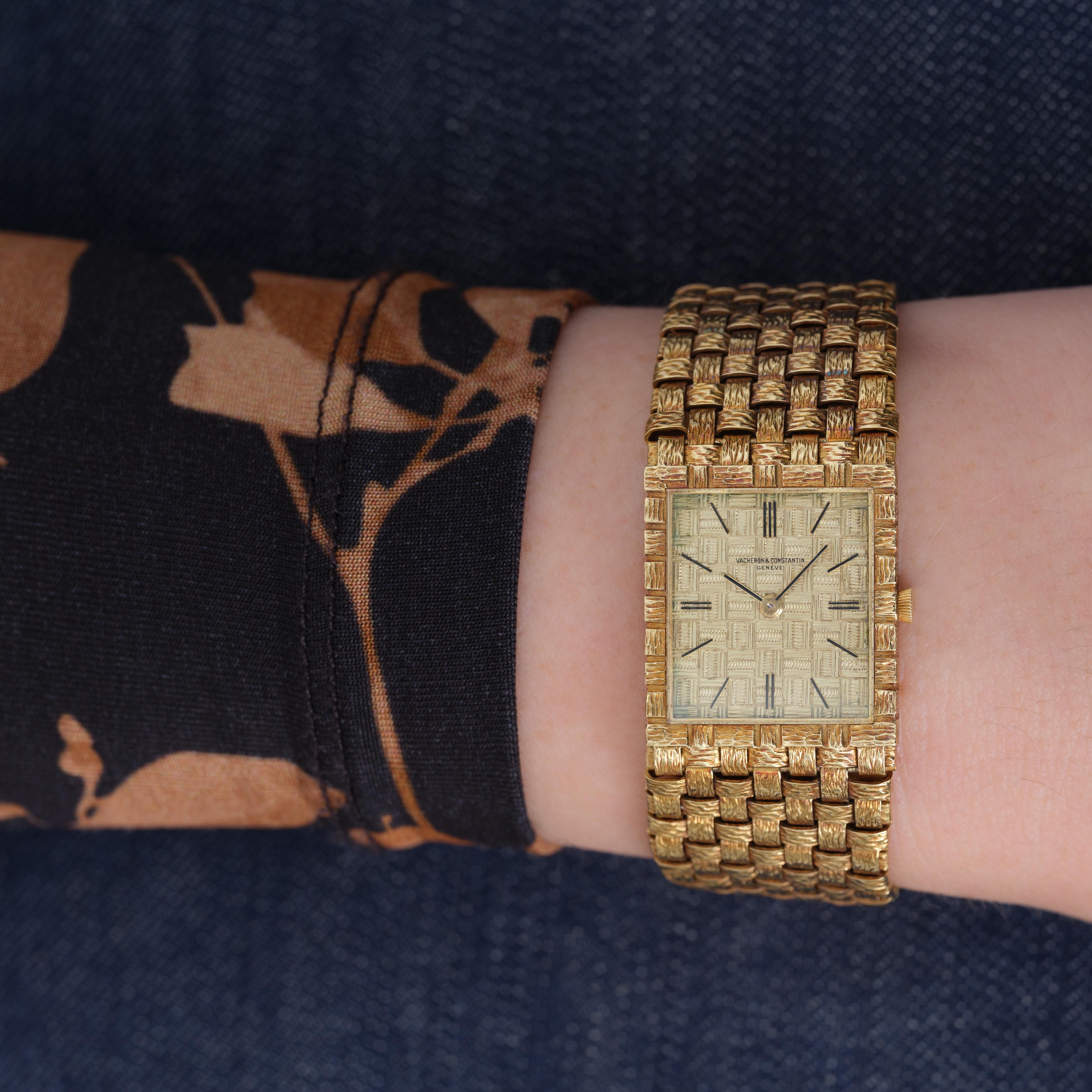 Vacheron Constantin d'epoca in oro giallo 18 carati Modello 33030 Mesh Doll Watch in vendita 4