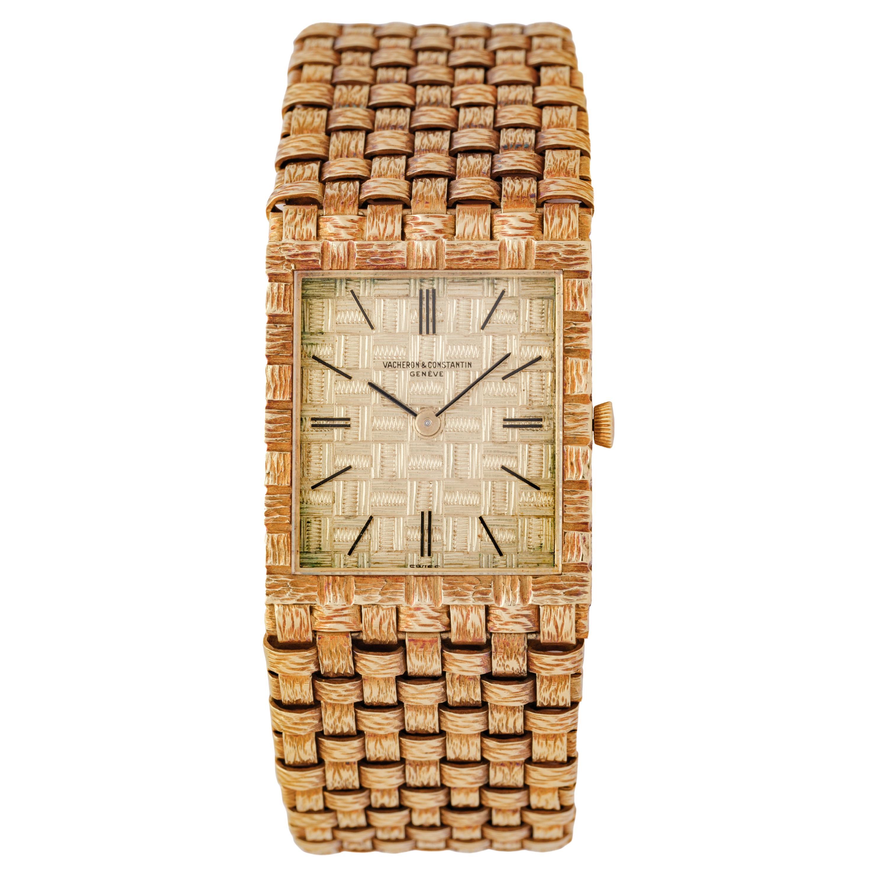 Vacheron Constantin d'epoca in oro giallo 18 carati Modello 33030 Mesh Doll Watch in vendita